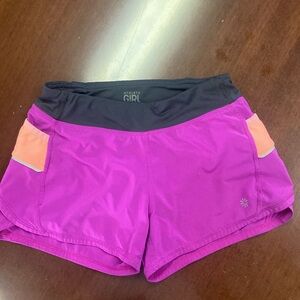 Athletic girl running shorts